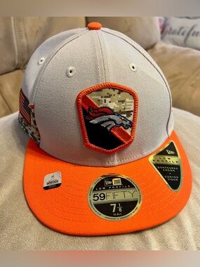 New Era 59FIFTY Low Profile Denver Broncos NFL Fitted Cap Gray/Orange 7 1/8